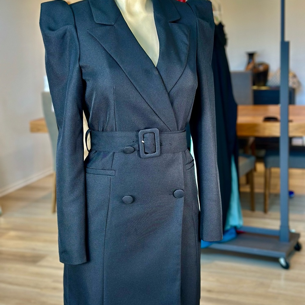 Express Black Double-Breasted Dress